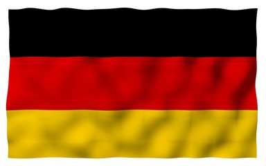 Obraz premium Flag of Germany. Wide format 3D illustration. State symbol of the Federal Republic of Germany. 3D rendering