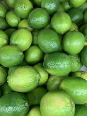 lots of ripe green lime for cooking background food