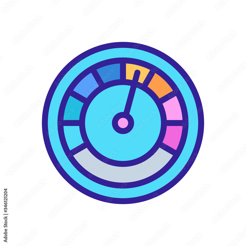 Poster speed indicator icon vector. speed indicator sign. color symbol illustration