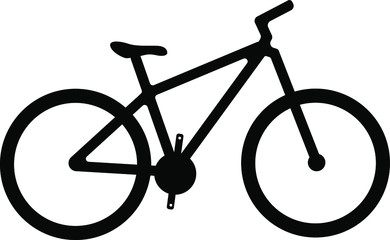Bicycle outline icon, modern minimal flat design style, bike vector illustration