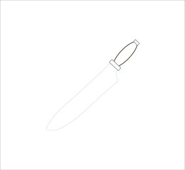 kitchen knife. illustration for web and mobile design.