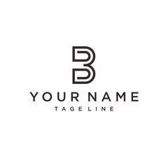 B Letter Design Vector Illustration Modern Monogram Icon. B Logo design