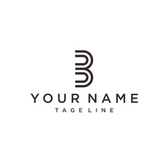 B Letter Design Vector Illustration Modern Monogram Icon. B Logo design
