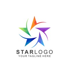 Colorful Star Logo Design