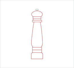 kitchen pepper mill. illustration for web and mobile design.