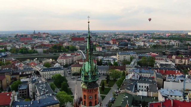 Rynek Podgorski square & St. Joseph's Church in Cracow, Krakow, Poland, Polska