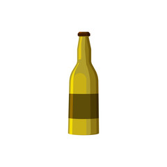 Dark green bottle illustration. Beer, wine, glass. Drinking concept. illustration can be used for topics like beverage, bar, super market