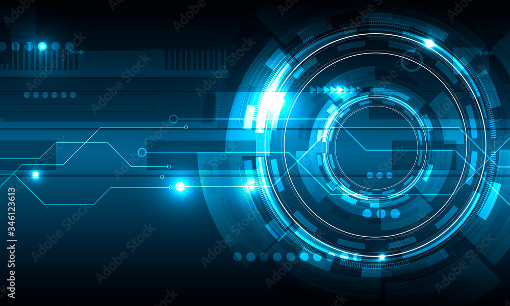 Poster abstract bright background for design. vector glowing circle