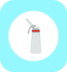 kitchen foam siphon. illustration for web and mobile design.