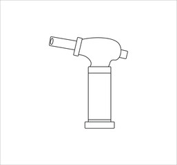 kitchen torch. illustration for web and mobile design.