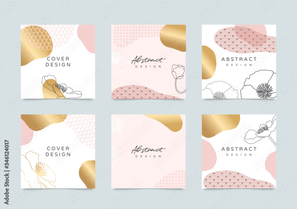 Aufkleber social media stories and post vector background template with copy space for text and images design 