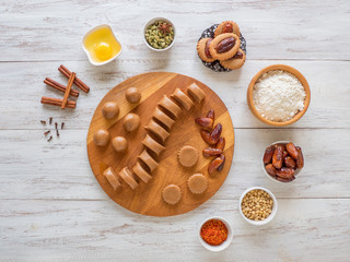 Cooking homemade Eid Dates sweets