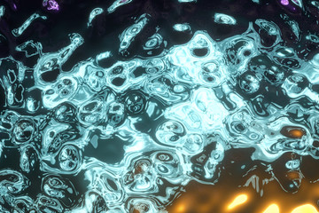 Abstract wavy background, colorful pattern, 3d rendering.