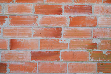 Antique old brick wall Grunge red stone texture