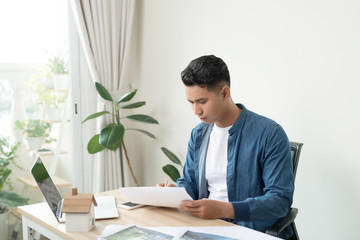 Young engineer man in the office