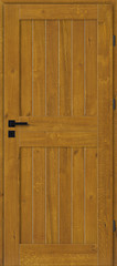 Drzwi wewnętrzne drewniane pełne dębowe malowane - złoty dąb