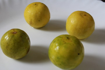 Set of lemon on a white background.