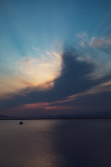 sunset over the sea
