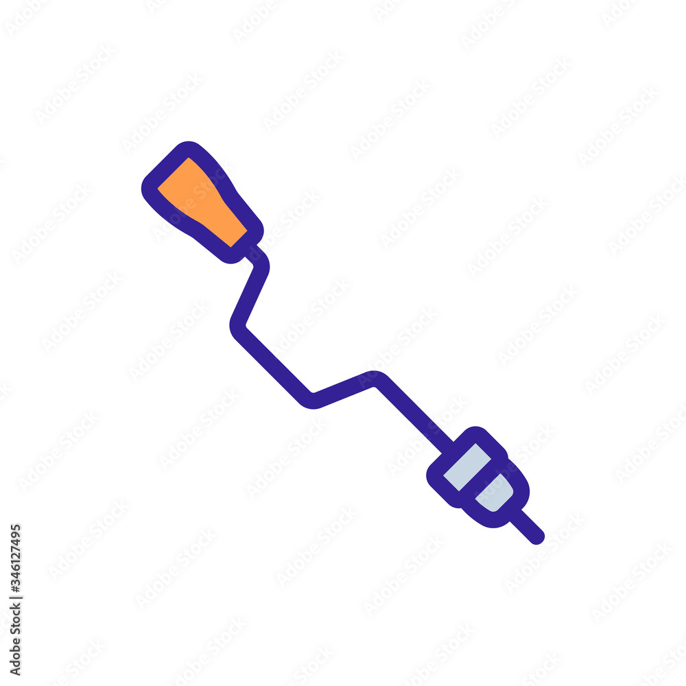 Poster manual scoop without push handle icon vector. manual scoop without push handle sign. color symbol il