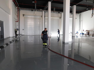 Fototapeta premium Disinfection at Engine Bay