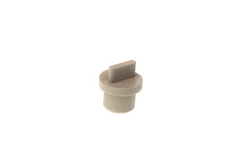 Plastic PPR male cap end fitting for water pipes, isolated on white background