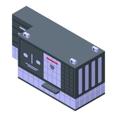 Commercial mall icon. Isometric of commercial mall vector icon for web design isolated on white background