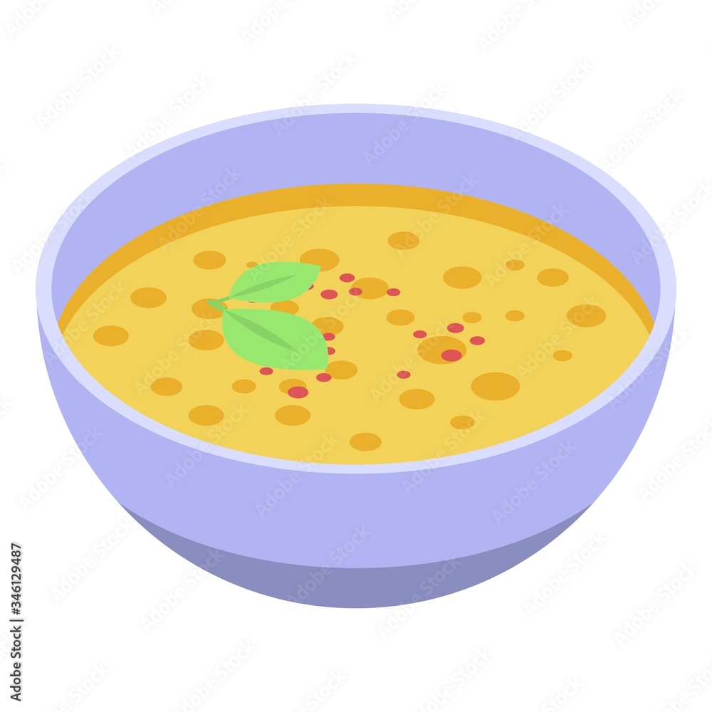 Poster corn soup icon. isometric of corn soup vector icon for web design isolated on white background