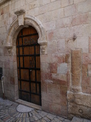 sixth station of the cross where Veronica dries the face of Jesus, Via Dolorosa, Jerusalem