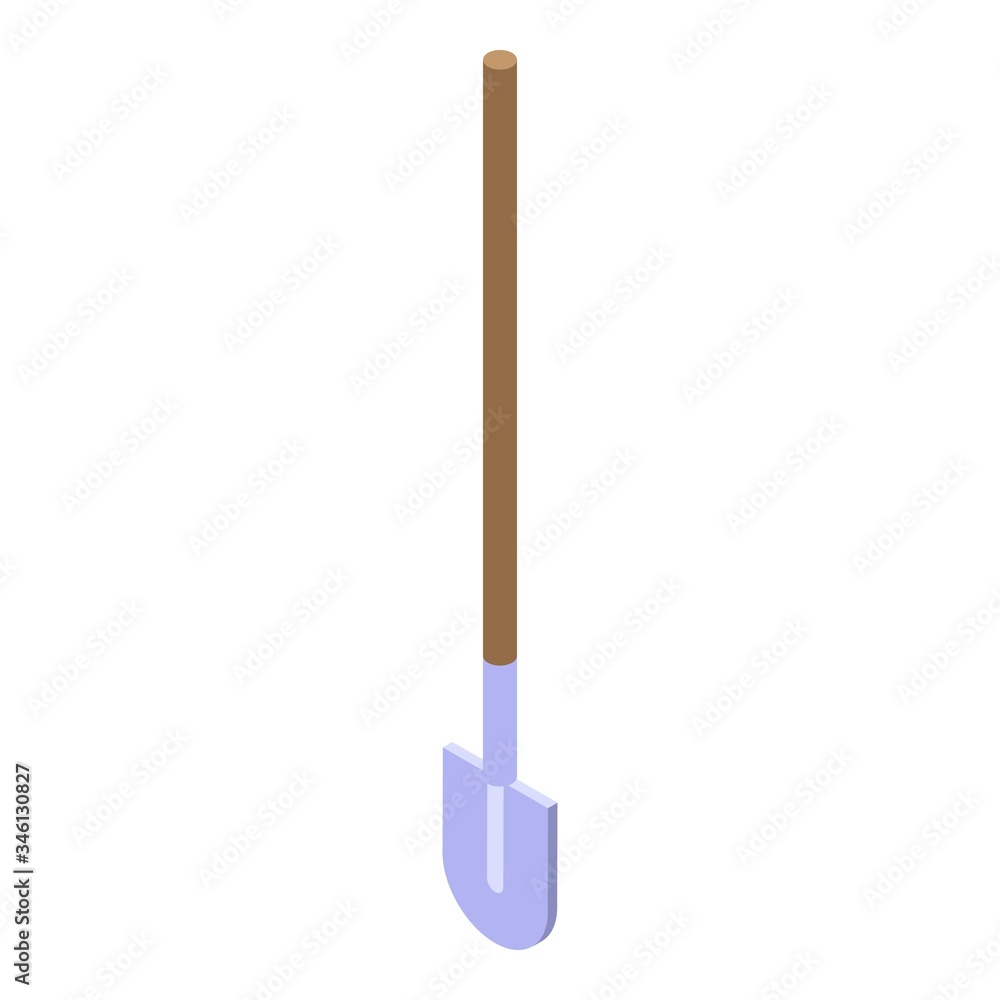 Aufkleber spade tool icon. isometric of spade tool vector icon for web design isolated on white background
