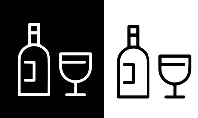  drinks regular line icons vector design 