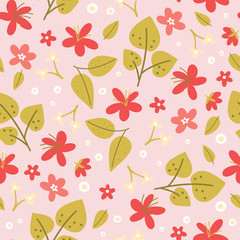 Floral seamless vector background