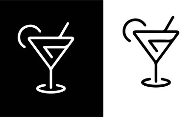  drinks regular line icons vector design 