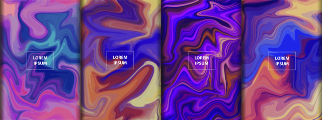 Wave Liquid Marble style texture illustration. Color background for banner, flyer, business card, poster, wallpaper, brochure