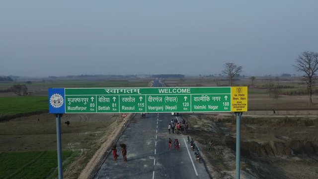 India Lock down-Coronavirus- Aerial view of bridge bihar patna  city of India during lock down because of Coronavirus pandemic. Empty roads, no traffic. 4k.
