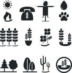 set of icons for web design.