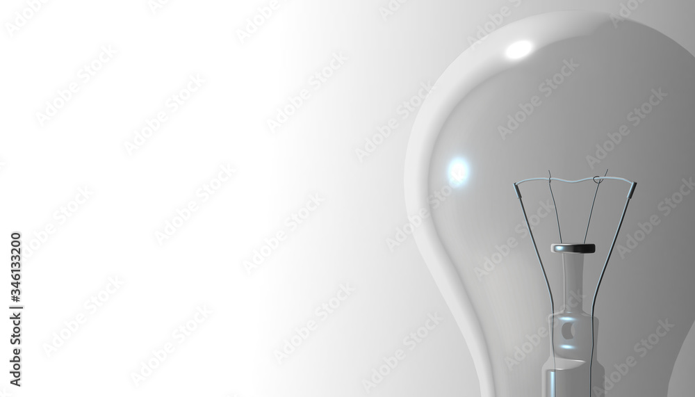 Poster 3d render light bulb on various lights and shadows and various background