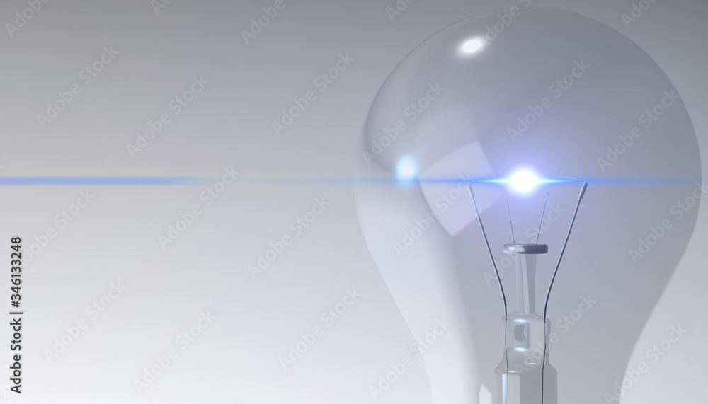 Aufkleber 3d render light bulb on various lights and shadows and various background