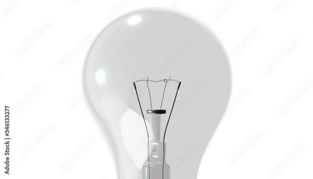 Aufkleber 3d render light bulb on various lights and shadows and various background