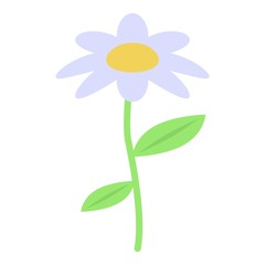 Chamomile flower icon. Isometric of chamomile flower vector icon for web design isolated on white background