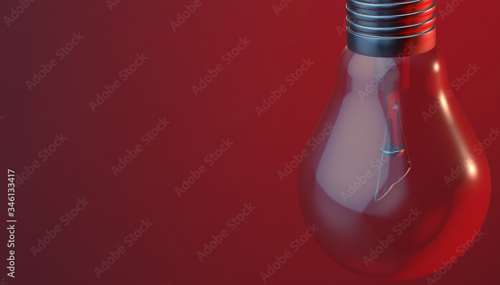 Aufkleber 3d render light bulb on various lights and shadows and various background