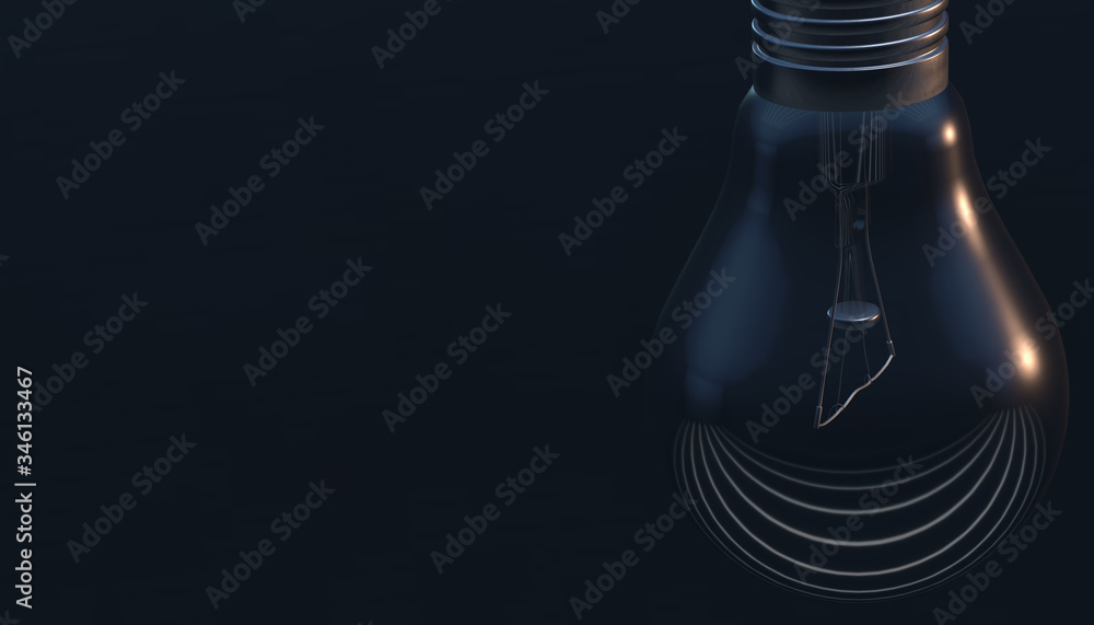 Aufkleber 3d render light bulb on various lights and shadows and various background