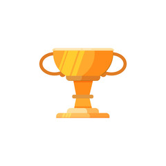 Golden small cup illustration. Cup, gold, champion. Competition concept. illustration can be used for topics like tournament, competition, winning