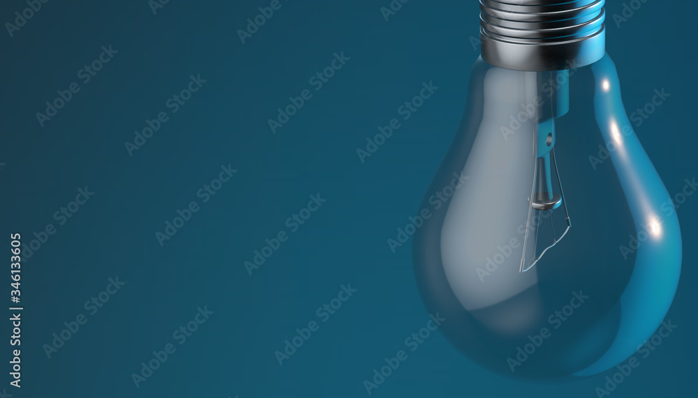 Aufkleber 3d render light bulb on various lights and shadows and various background