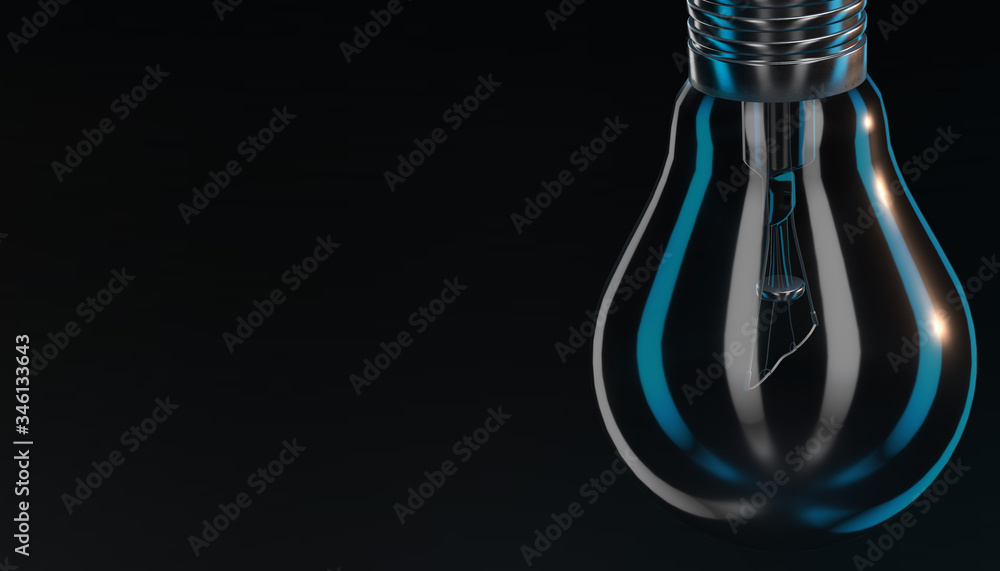 Aufkleber 3d render light bulb on various lights and shadows and various background