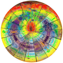 table ronde arc-en-ciel 