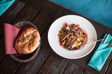 Beautiful food at restaurant.