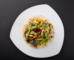 Mexican food tortilla wrap