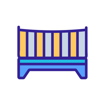 recommend clip art: crib playpen icon vector. crib playpen sign. color symbol illustration