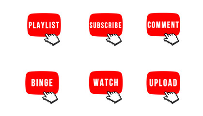 Video uploader vlogger symbol kit