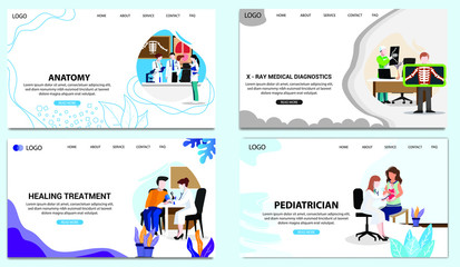 The doctor listens to breathing statoscope baby who sits in on her mother's lap. Doctor discuss about human internal organ. Concept for Health and medical. Web Template Concept. Landing Page Concept